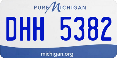 MI license plate DHH5382