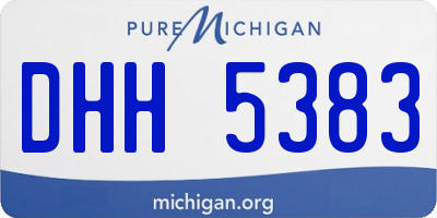 MI license plate DHH5383