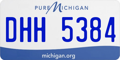 MI license plate DHH5384