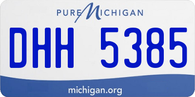 MI license plate DHH5385