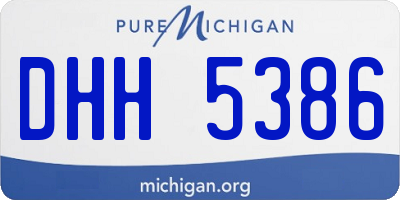 MI license plate DHH5386
