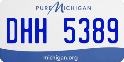 MI license plate DHH5389