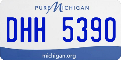 MI license plate DHH5390