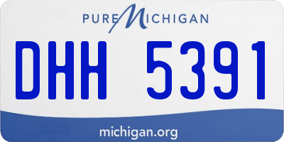 MI license plate DHH5391