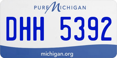 MI license plate DHH5392