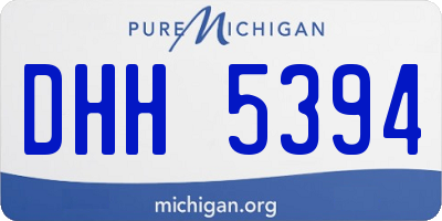 MI license plate DHH5394