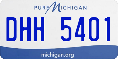 MI license plate DHH5401