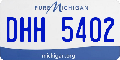 MI license plate DHH5402