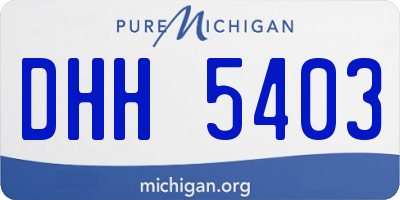 MI license plate DHH5403