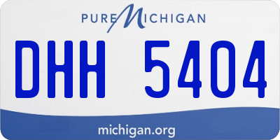 MI license plate DHH5404