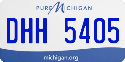 MI license plate DHH5405