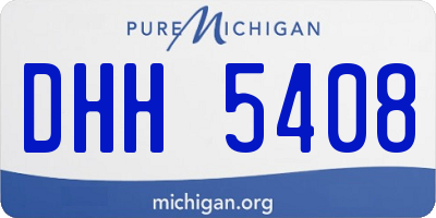 MI license plate DHH5408