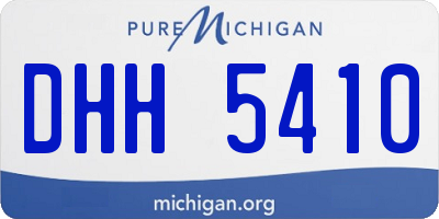 MI license plate DHH5410