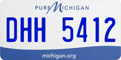 MI license plate DHH5412