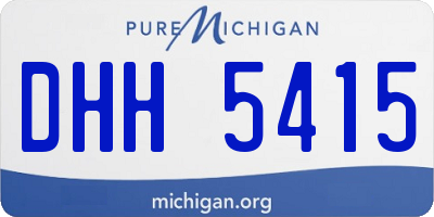 MI license plate DHH5415