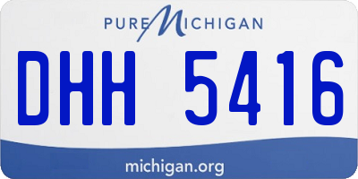 MI license plate DHH5416