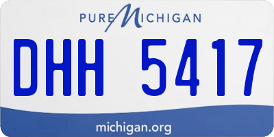 MI license plate DHH5417