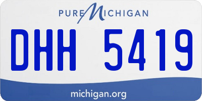 MI license plate DHH5419