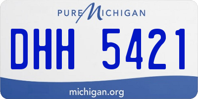MI license plate DHH5421