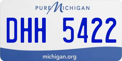 MI license plate DHH5422
