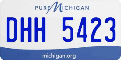 MI license plate DHH5423
