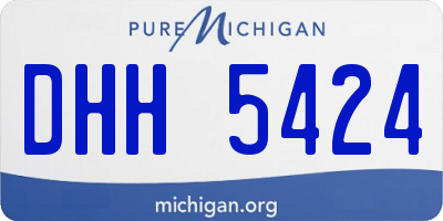 MI license plate DHH5424