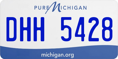 MI license plate DHH5428