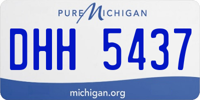 MI license plate DHH5437