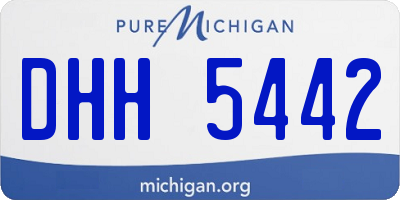 MI license plate DHH5442
