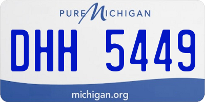 MI license plate DHH5449