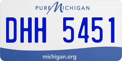 MI license plate DHH5451