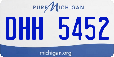 MI license plate DHH5452