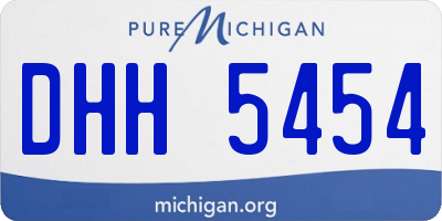 MI license plate DHH5454