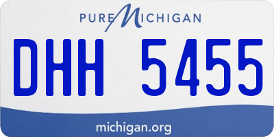 MI license plate DHH5455