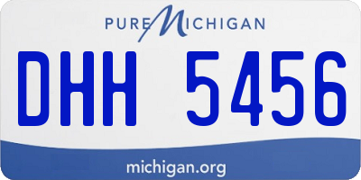 MI license plate DHH5456