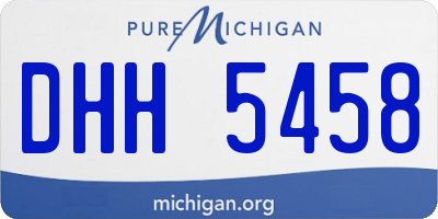 MI license plate DHH5458