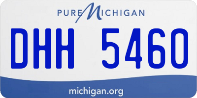 MI license plate DHH5460
