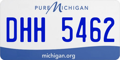 MI license plate DHH5462