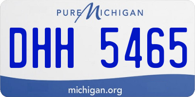 MI license plate DHH5465
