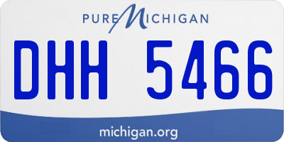 MI license plate DHH5466