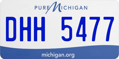 MI license plate DHH5477