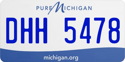 MI license plate DHH5478