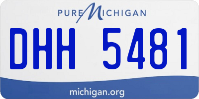 MI license plate DHH5481