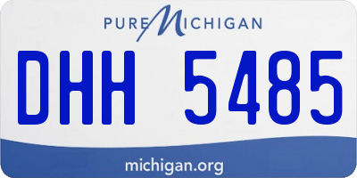 MI license plate DHH5485