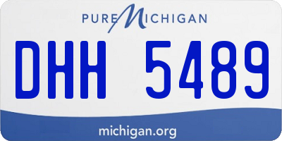 MI license plate DHH5489