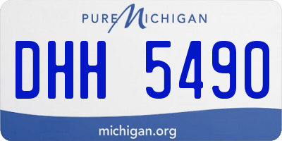 MI license plate DHH5490