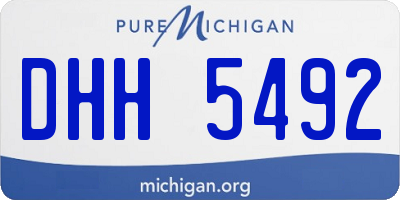 MI license plate DHH5492