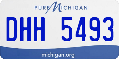 MI license plate DHH5493