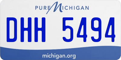 MI license plate DHH5494
