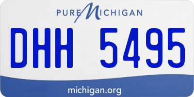 MI license plate DHH5495